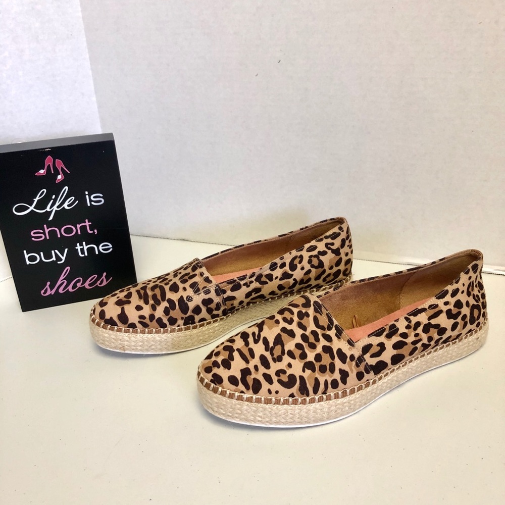 Dr. Scholls Leopard Print Espadrille Loafers Size 9.5